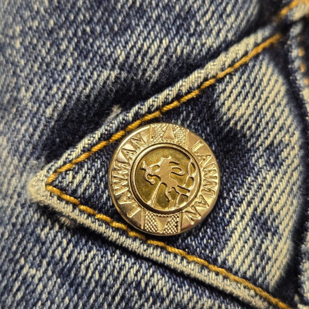 Lawman Western Rodeo High Rise Bareback Blue Jeans Womens 15/16 Vintage 90s - Picture 10 of 14